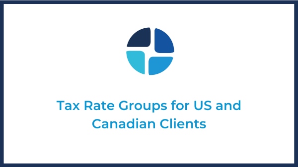 create tax rate groups