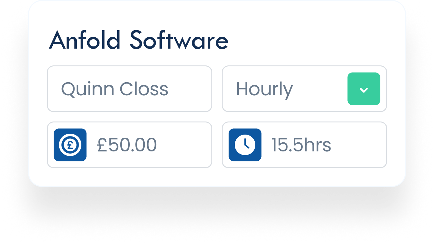 Time tracking software screenshot